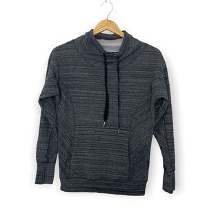 Zella Marbled Gray High Neck Pullover Sweatshirt Women's Size XS